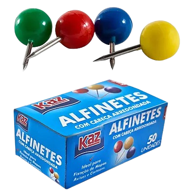 Alfinete Cabeça Arredondada 50 Unidades